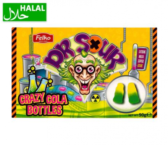 Dr. Sour Crazy Cola Bottles - 90 gr