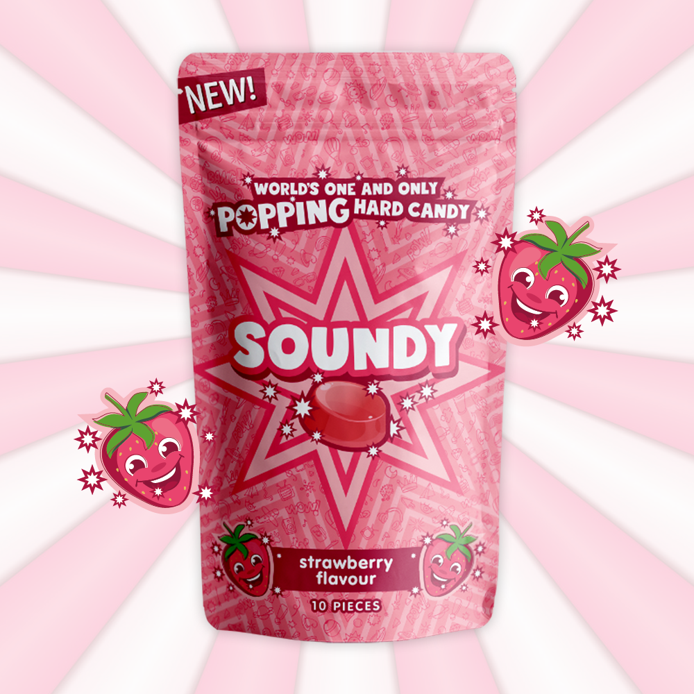 Soundy Popping Candy 30gr - Strawberry