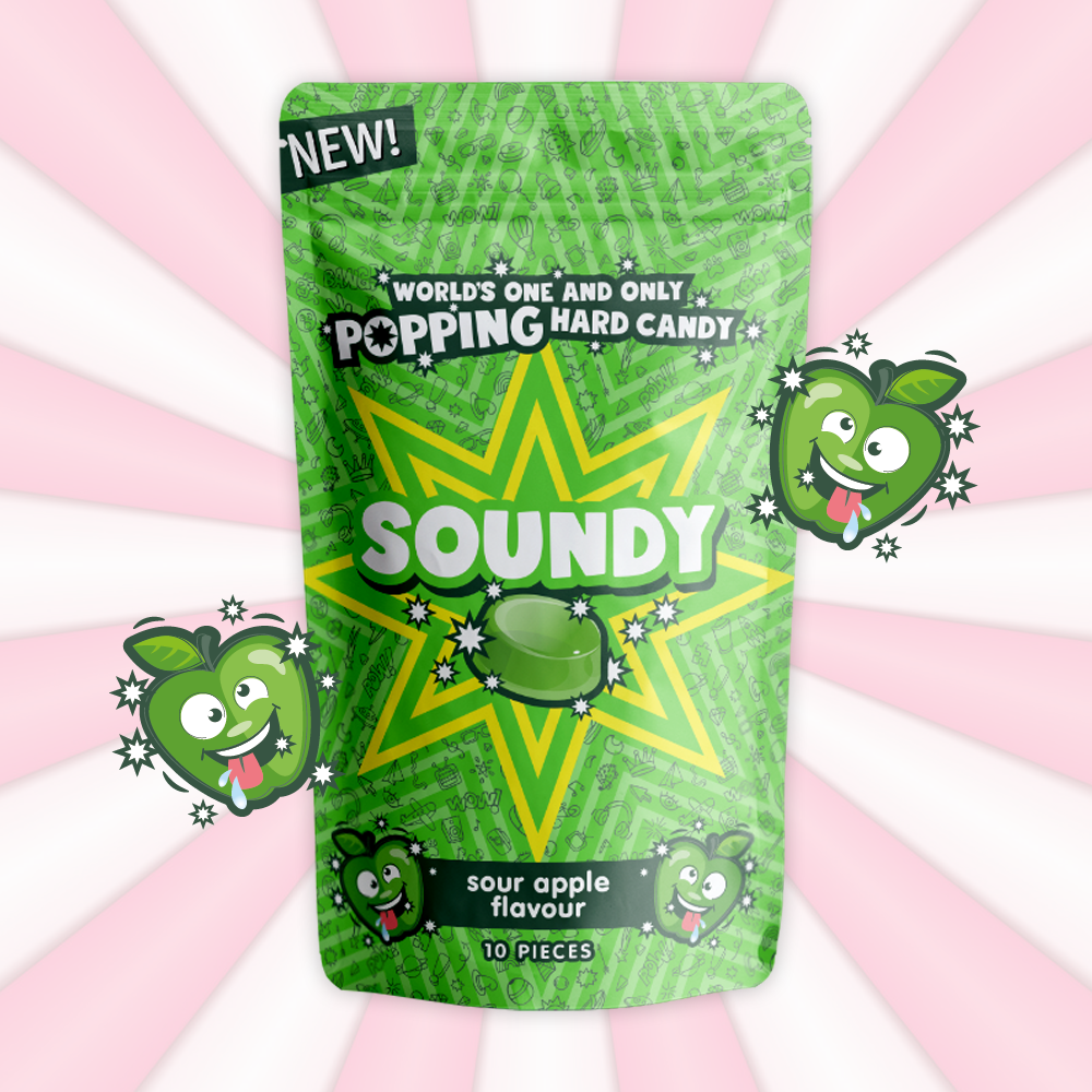 Soundy Popping Candy 30gr - Sour Apple