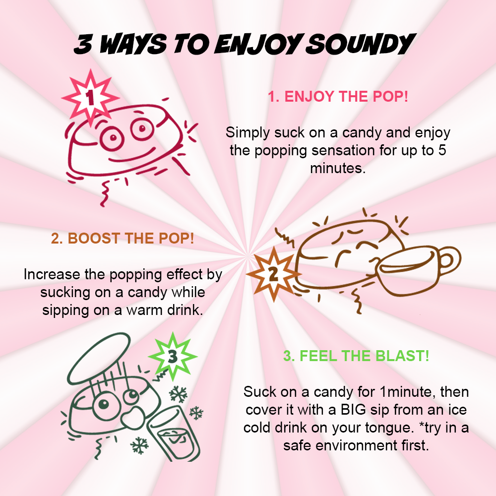 Soundy Popping Candy 30gr - Strawberry